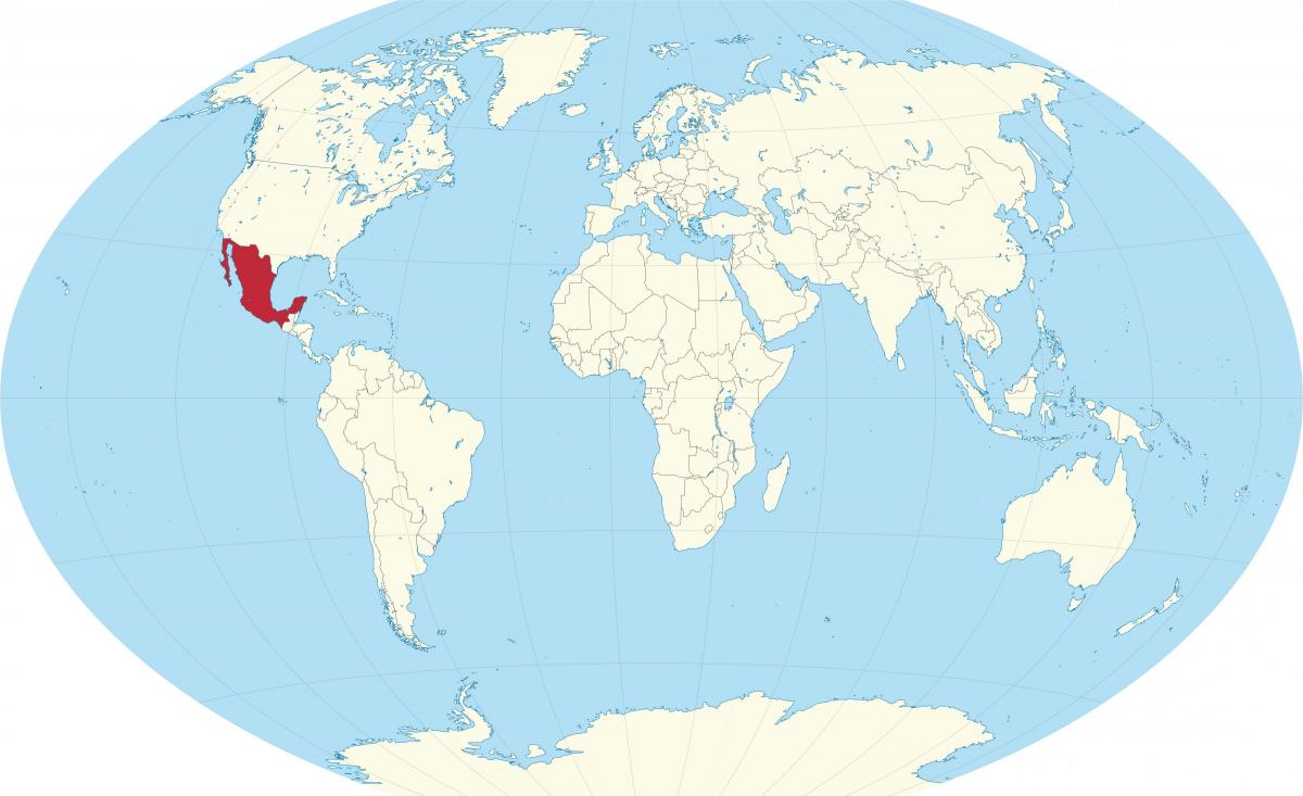 местоположение Мексики на карте мира